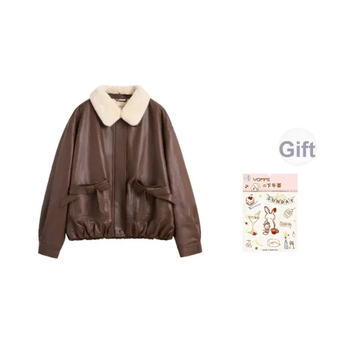 ZIHAN Шоколад Кофе Женское Короткое Пальто