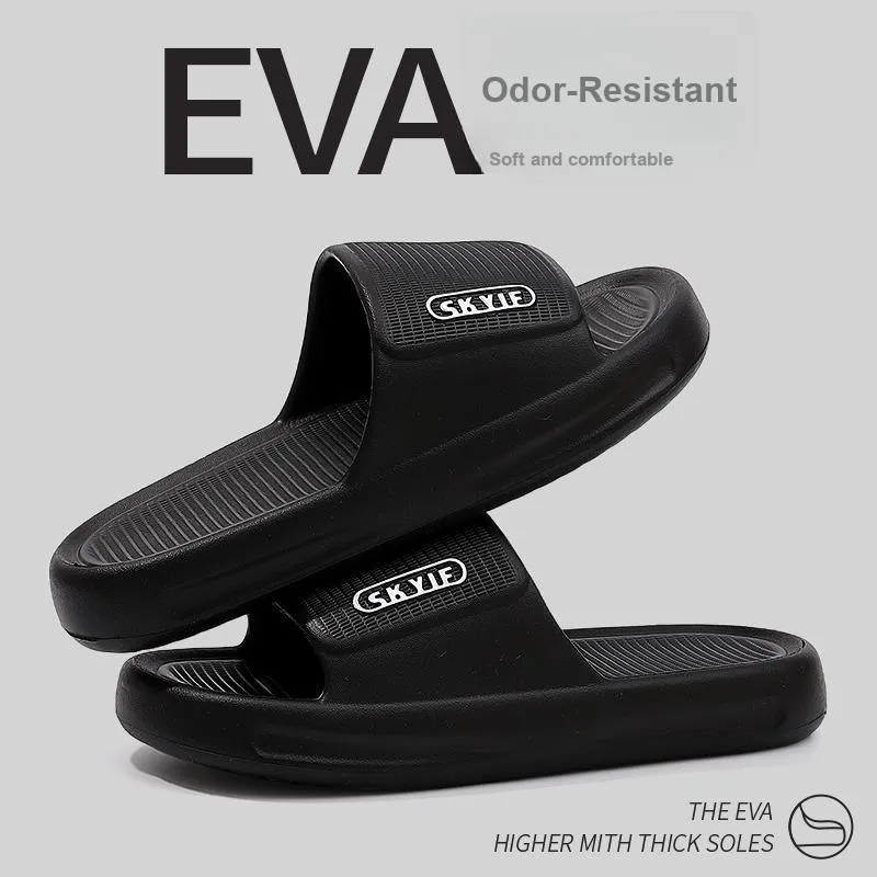 Foot Recreation Summer Home Indoor Comfortable Slip Resistant Bathroom Quiet EVA Slippers, Home Slippers, Unisex-12