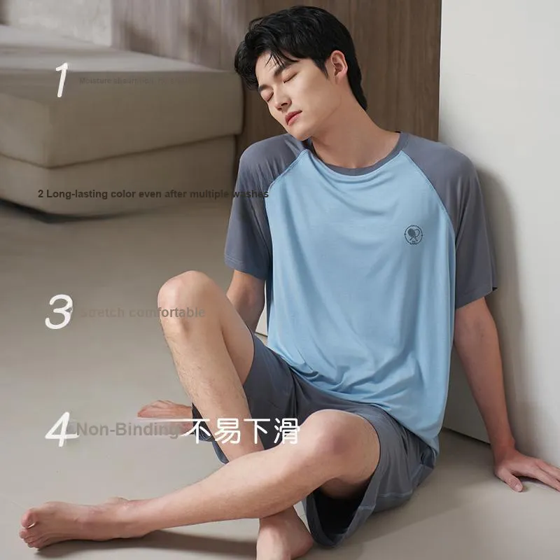 Xuan Liang Pajama Set Men's Celestial Blue-2