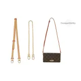 Beeswax LV Lily WOC Shoulder Strap with Gold Decorative Chain