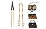 [Crossbody]Black Leather Chain 120cm+Decorative Chain 45cm