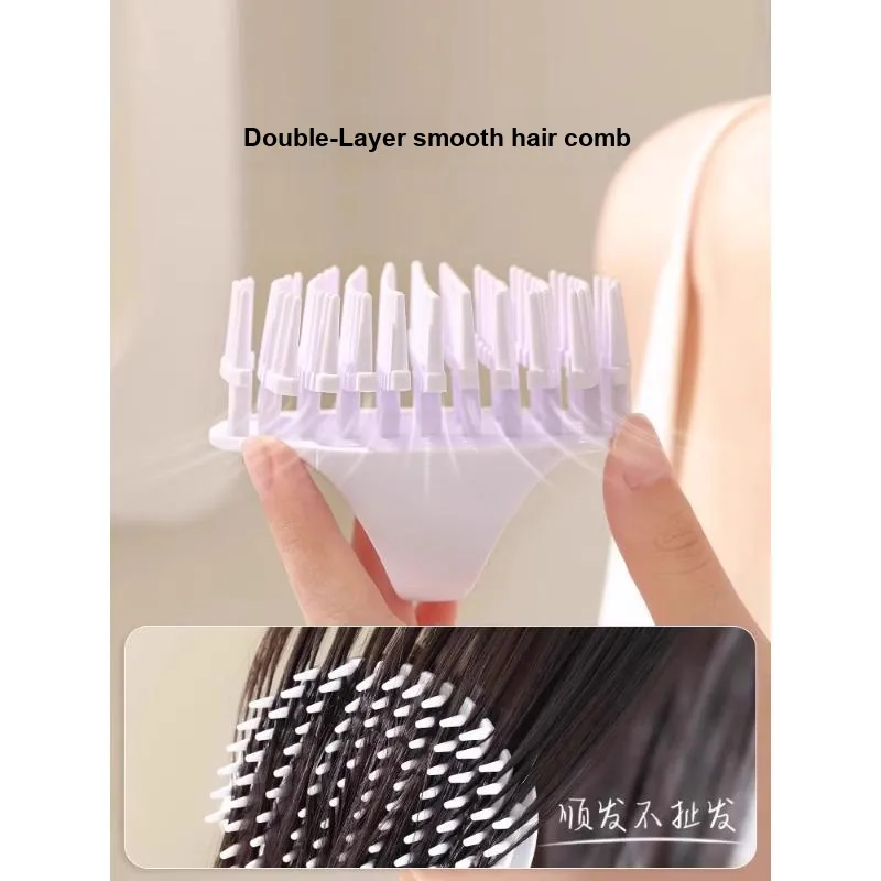 ZHENZI Hair Brush And Shampooing Tool Silicone Comb Massage Cleansing Scalp Itch Relief-14