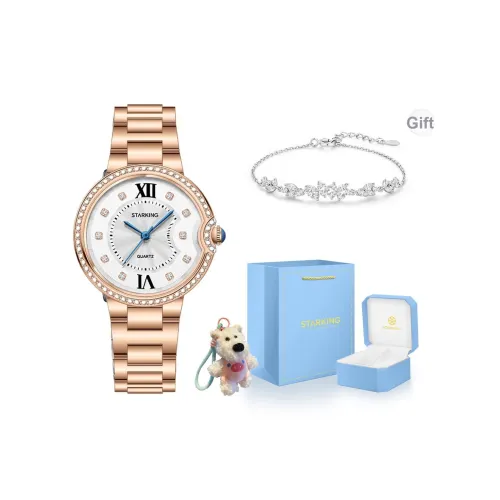 STARKING Кварцевый механизм ремешок из нержавеющей стали женские часы белый циферблат