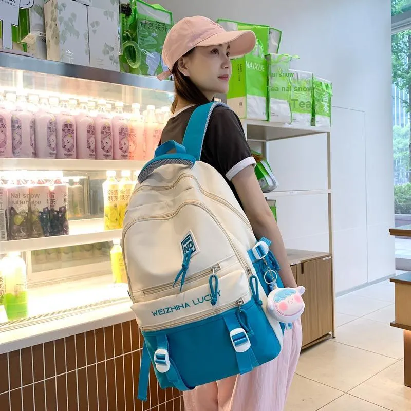 Yalu Nylon Backpack Unisex Multicolor-9