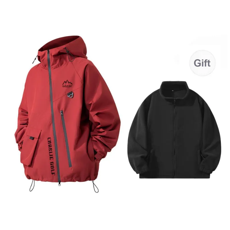 CHARLIE GOLF Water Resistant Windproof Wear Resistant Windbreaker Jacket Unisex-10