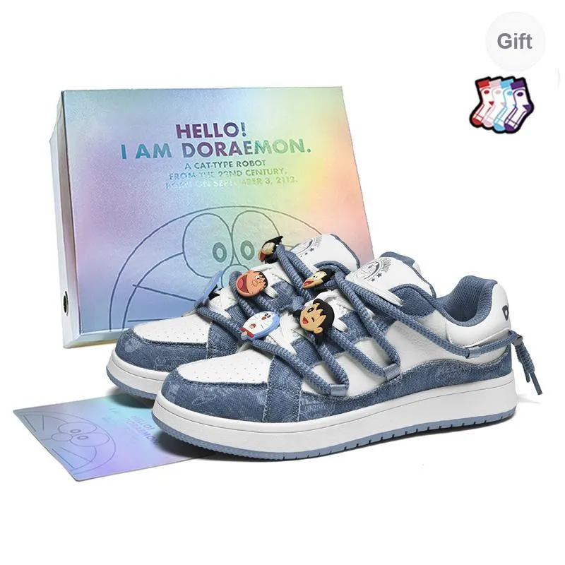 DoraemonA Box Limited Edition Puffy Shoes Low-Top Skateboard Shoes Unisex-227