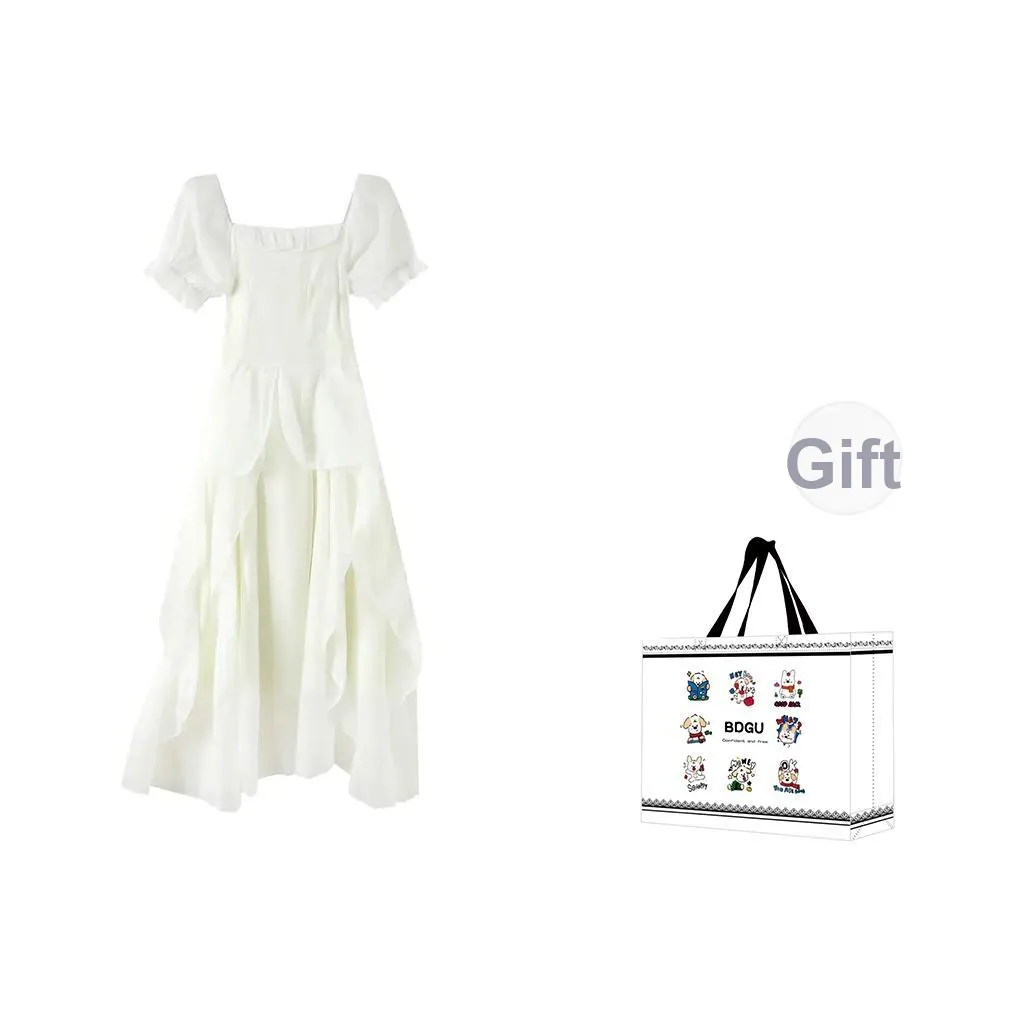 BDGU Женские Платья с Короткими Рукавами