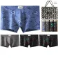 Print 4 Pack Box Included (Royal Blue+Royal Blue+Dark Gray+Gray Blue) 100% cotton Antibacterial/Shopping Bag Included