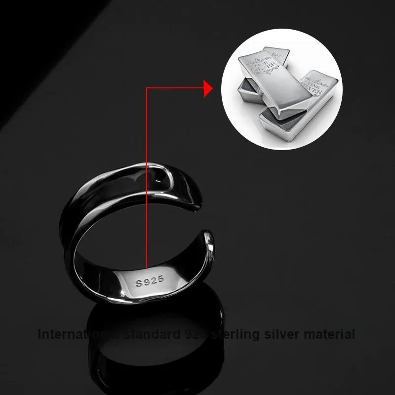 FOREVER MELODY 925 Sterling Silver Rings Men's-3