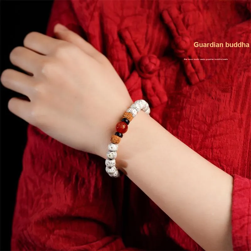 DALONG Star Moon Bodhi Seeds Single Wrap Beaded Bracelet Unisex-4