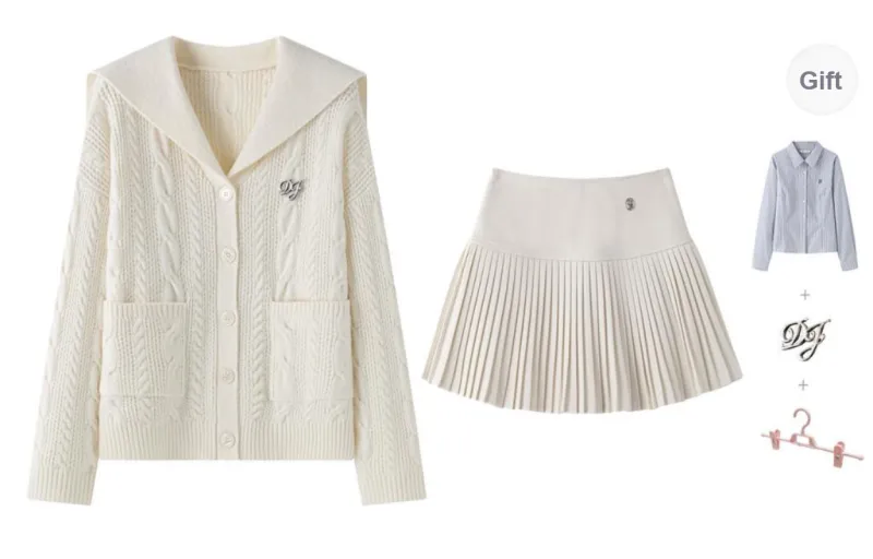 Tokyo Season Skirt Set Women's Ecru-2