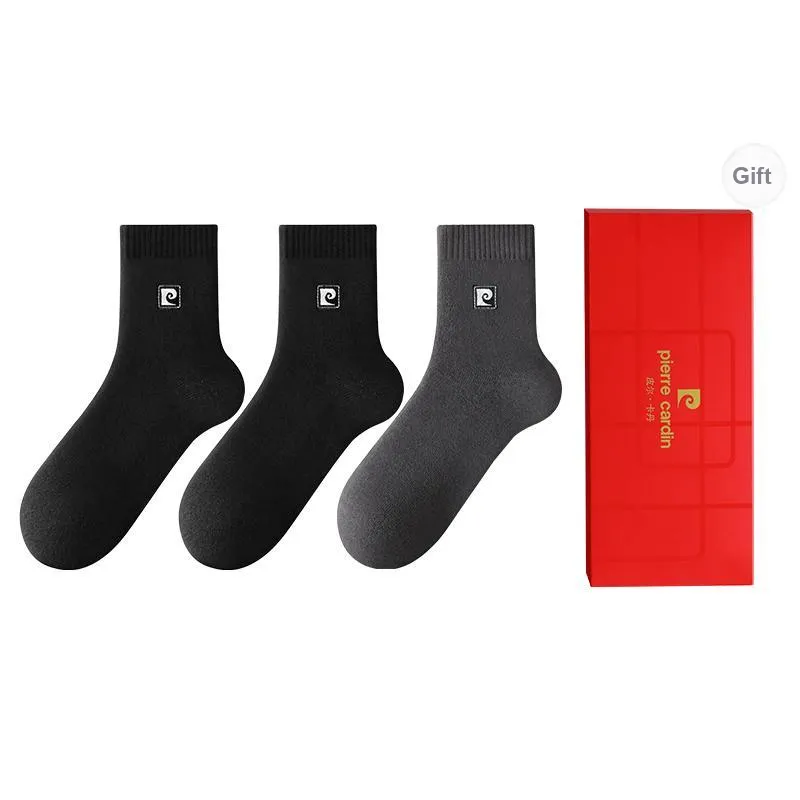 PIERRE CARDIN Mid Calf Socks Men's 3 Pack With Box Included-8