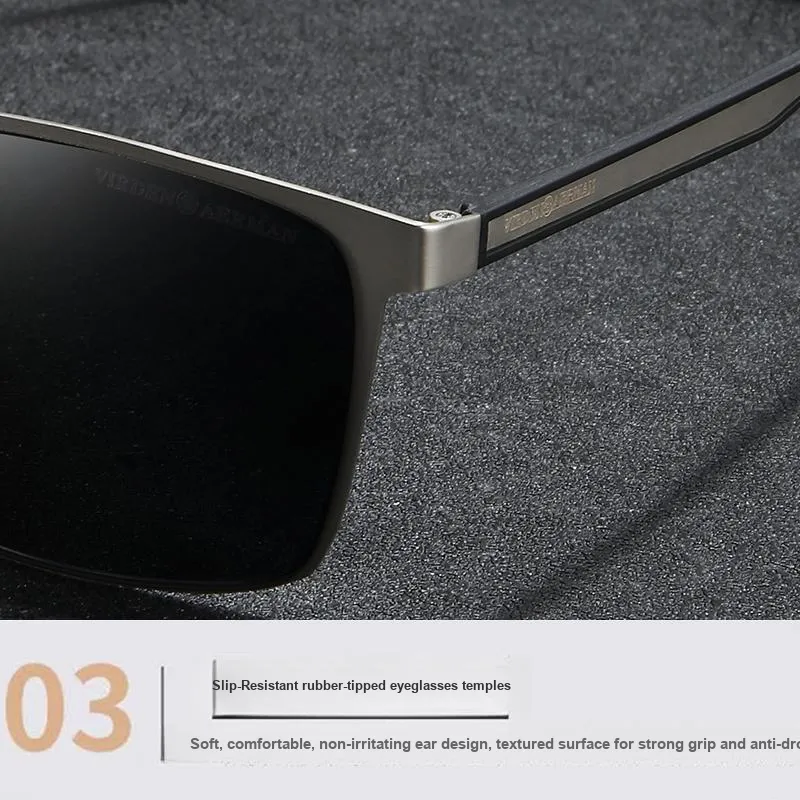VIRDEN AERMAN Alloy Square Sunglasses Men's-14
