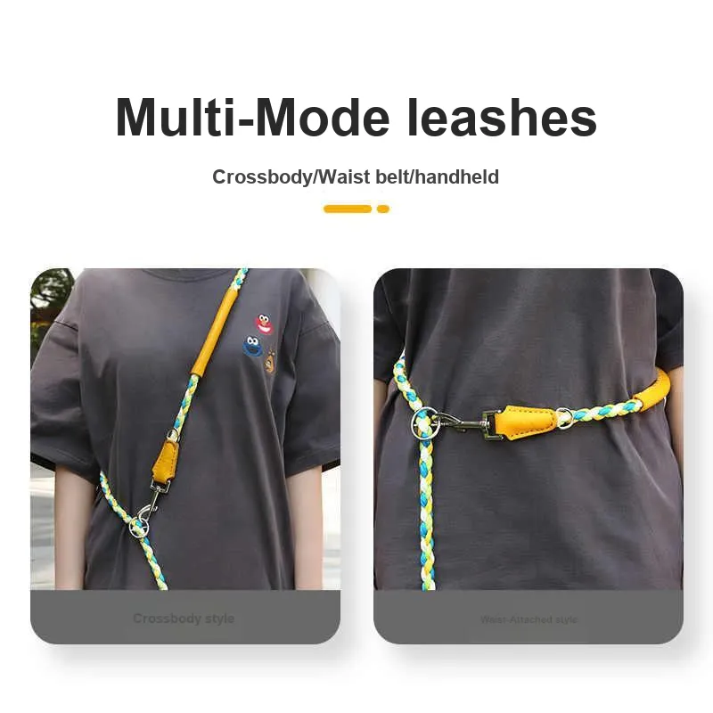 UFBemo Leashes, Adjustable Multicolor Woven P Rope-7