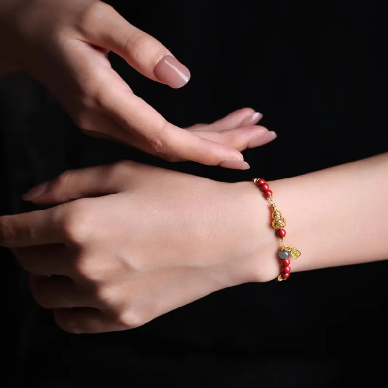 Lingfei Cinnabar Bracelets Women's-5