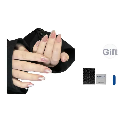 OUYUJI Ручной Готовый товар Съемный False Nail False Nail Миндаль MID Ramp Овал Квадрат Кожа Smudge Французский