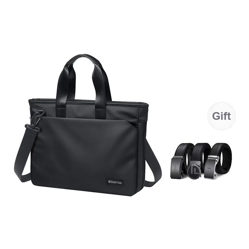 GOLF Fabric Portable Crossbody Bag, Shoulder Bag, Briefcase Regular Men's Night Black/Alpine Green-0