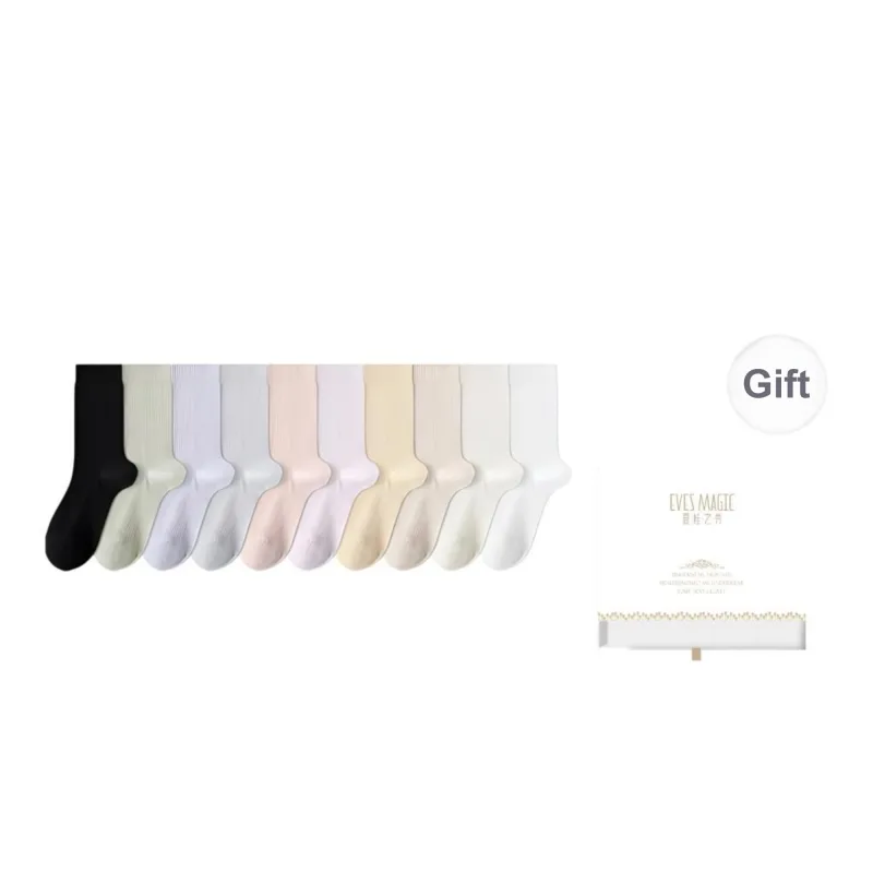 XIA.WA.ZHI.XIU Mid Calf Socks Women's Box 4 Pack-36