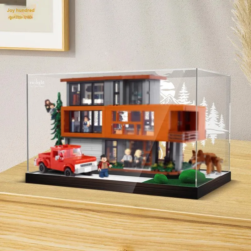 LIGHT YOUR BRICKS Compatibility Building Block 21354 Twilight Cullen Family Mansion Display Case Model Accessories-4