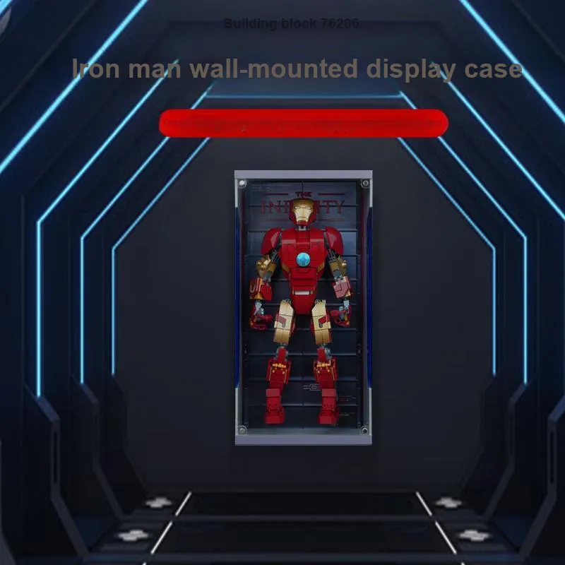 LIGHT YOUR BRICKS LeYiYi Compatibility Building Block 76206 Iron Man Doll Storage Box Model Accessories-1