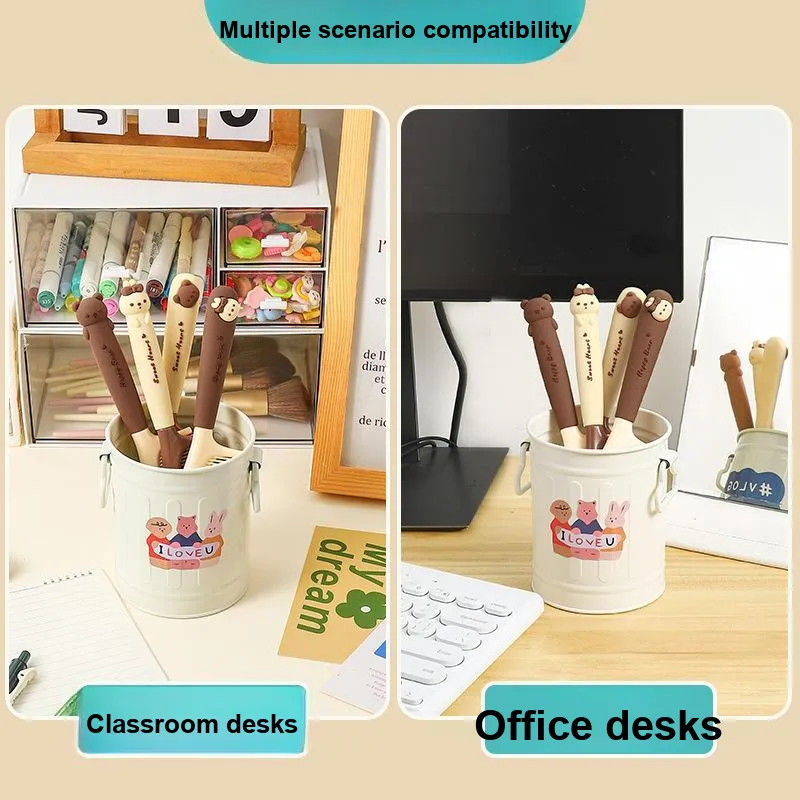 Love Of Wormwood Cartoon Bear Milk Tea Comb Hairdressing Tools Massage Shaping-2