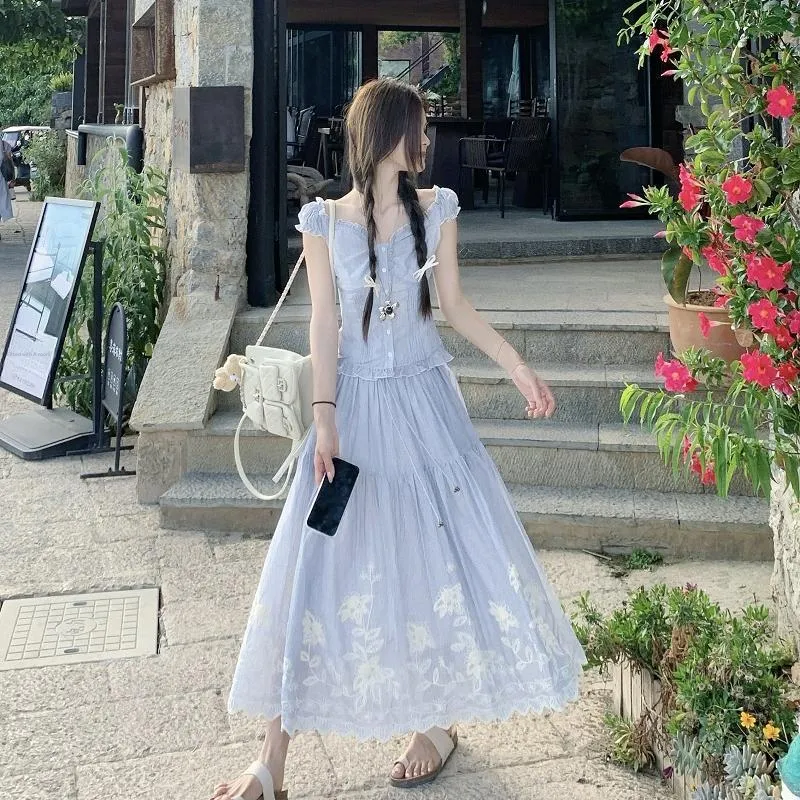 ZVJH Two Piece Skirt Sets Women's-4