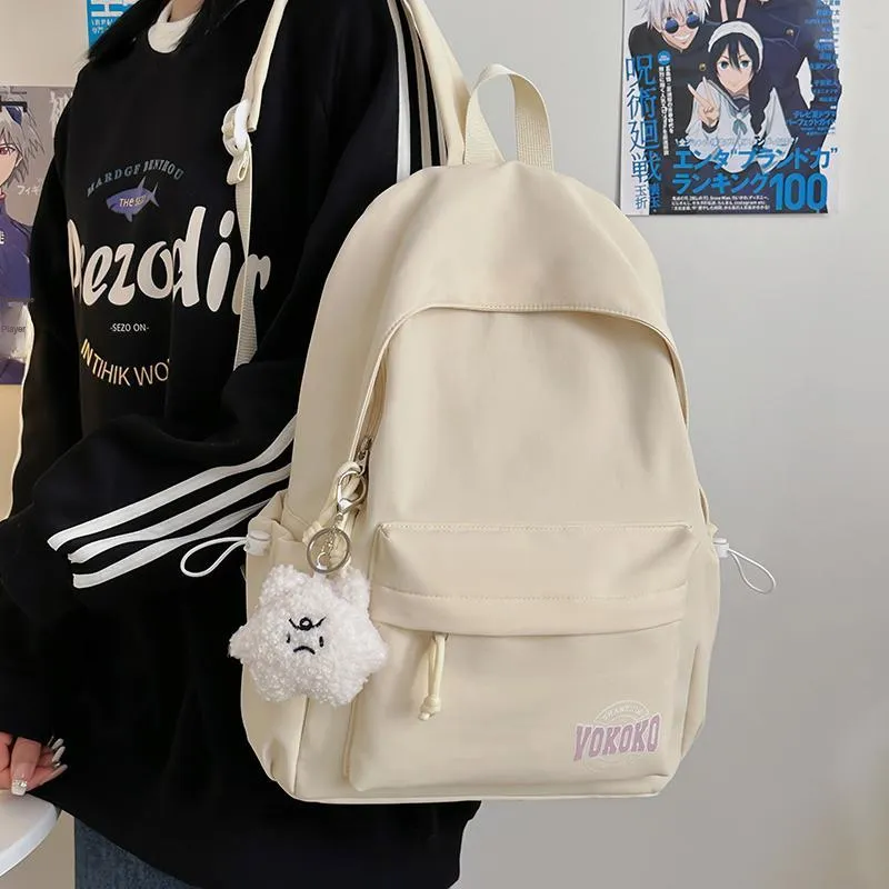 OUZIHUANG Nylon Backpack Large Size Unisex Multicolor-3