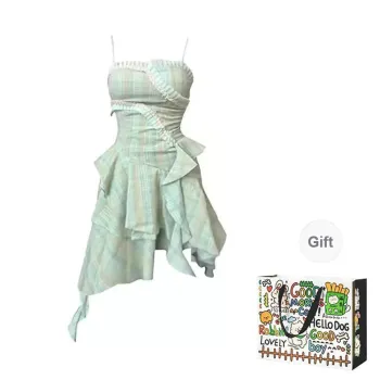 BVODE Slip Dresses Women's Light Green Dress Shopping Bag
