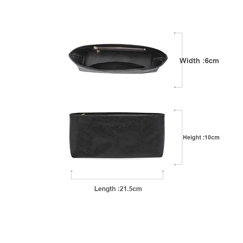 Jingxi DuPont Paper Storage Accessories Bag Accessory Bag Insert Women's Black/Multicolor-3