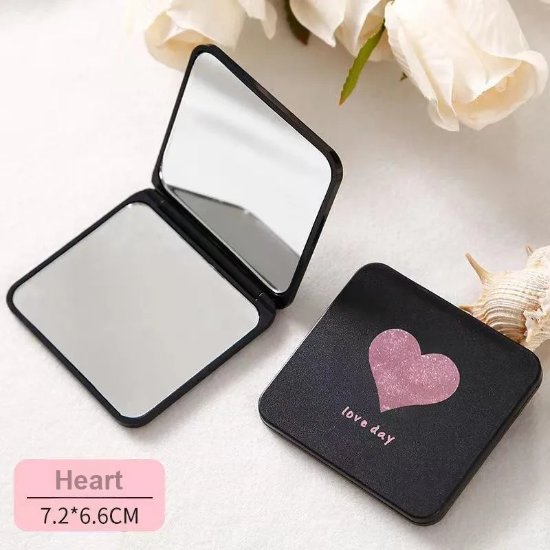 Gentle Welcome Foldable Mirror Mini HD Square Mirror On The Go Portable Double Sided-5
