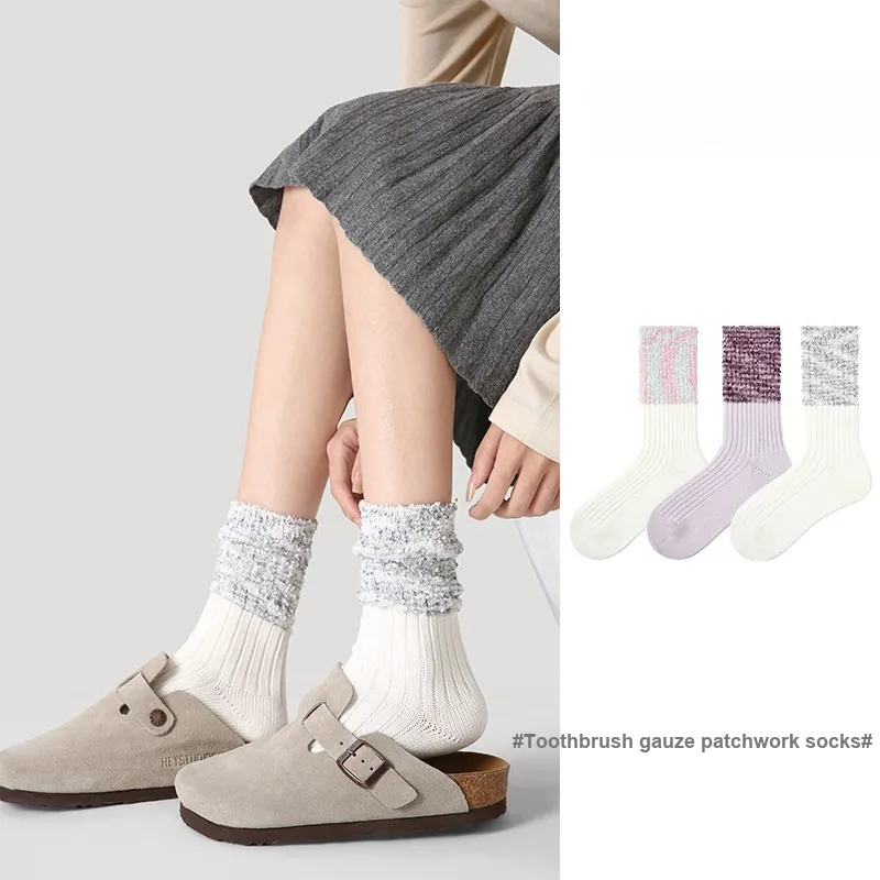 Vine Color Mid Calf Socks Unisex 3 Pack-5