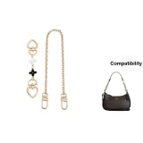 Heart Clasp Black White Four-Leaf Clover 15cm+Decorative Chain 40cm