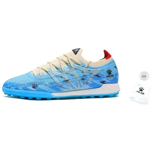 KELME Speed Electric 3.0 TF Rubber Broken Studs Anti Slip Wear Resistant Soccer Shoes Men's Light Blue