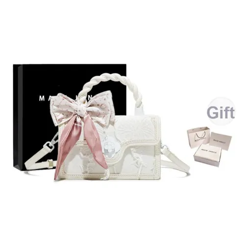 MACKJANICE Деним Холст Сумка через плечо Женская Белая