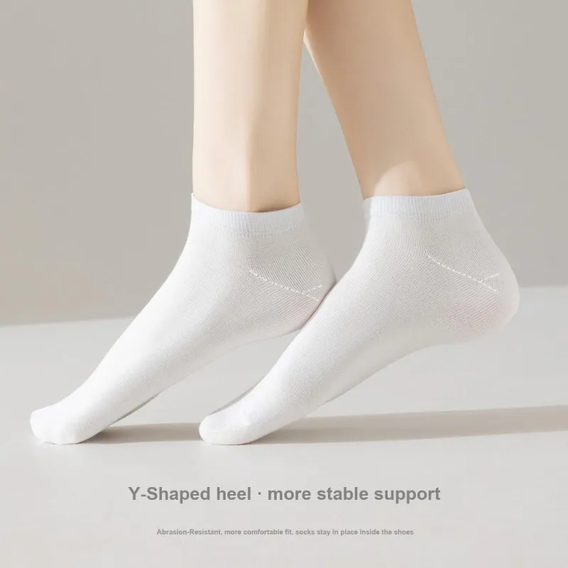 Urban Beauty Ankle Socks Women's 6 Pack Pure White-3