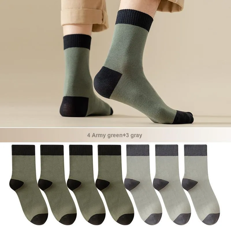 Lan Miao Mid Calf Socks Men's 7 Pack-11
