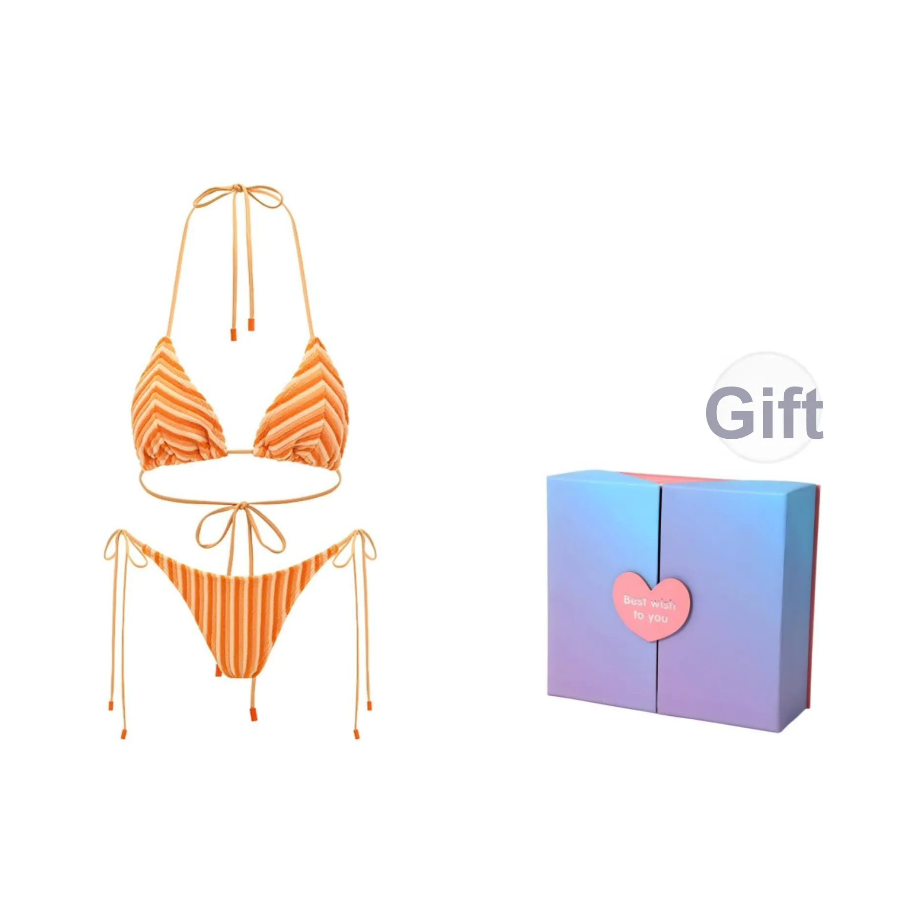 YUKARI SWIM Двухкомпонентный купальник женский оранжевый