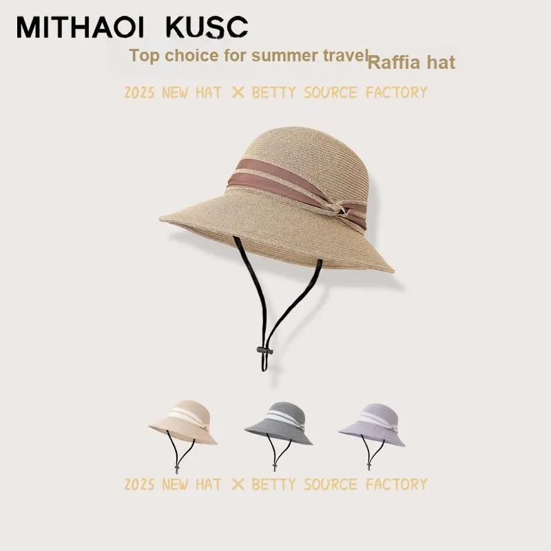 MITHAOL KUSC Raffia Bucket Hats Women's-1