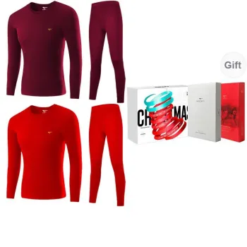 SEPTWOLVES Thermal Set Men's Premium Box Set Wine Red + Crimson