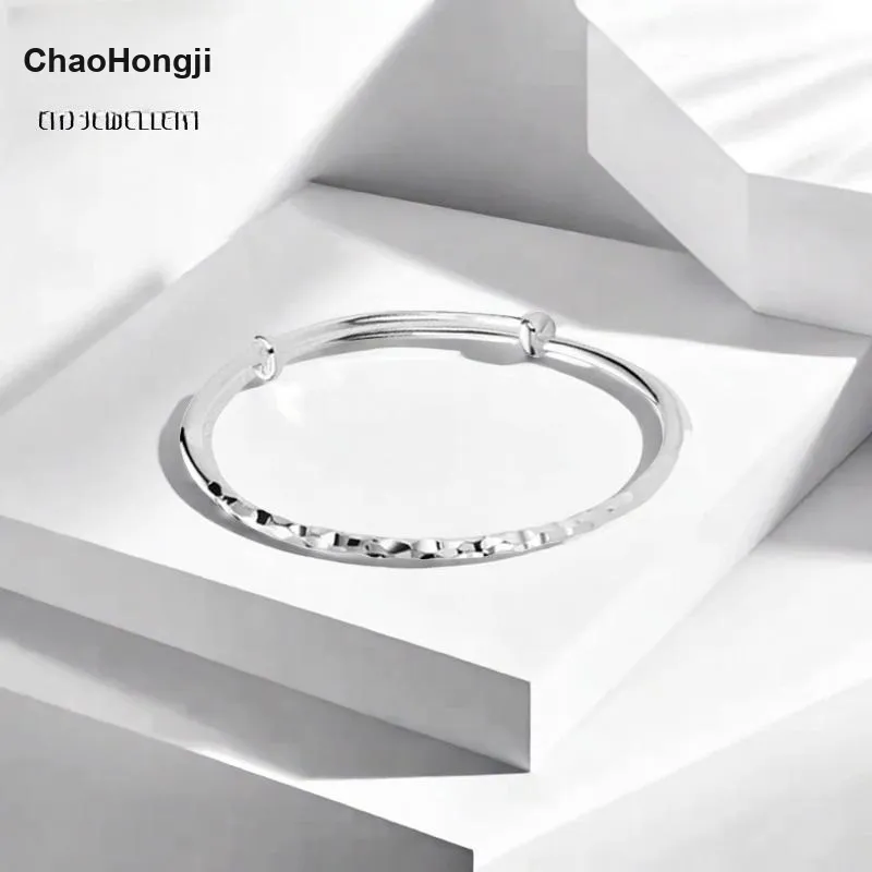 CHAOHONGJI 999 Fine Silver Bangles Women's-1