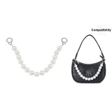 2.0 Wide Pearl Infinity Clasp Silver 38cm[Bag Not Included]