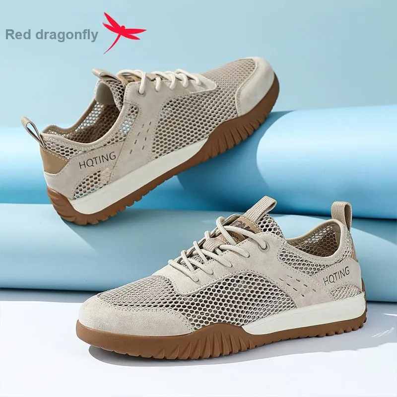 RED DRAGONFLY Summer Men's Casual Shoes Men's Low Top Comfortable And Breathable-11