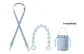 [Clothing Sets]Blue Leather Strap Adjustable 90-120cm+Cartoon Decorative Chain