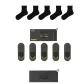 5-Pack Men's No-Show Socks+Mesh Socks (Mesh Socks Black *5+No-Show Socks Gray *5)