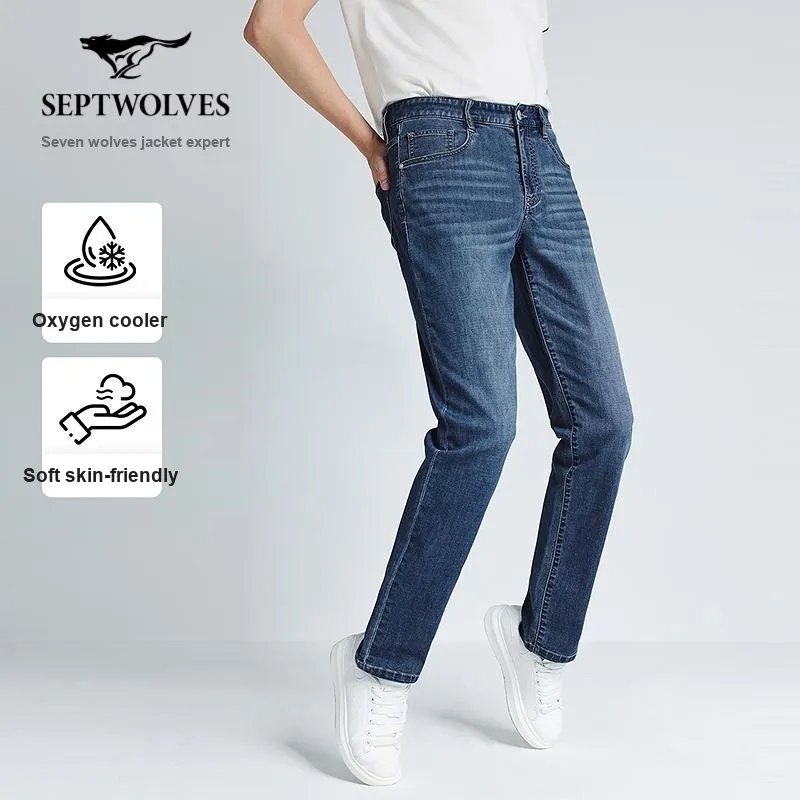 SEPTWOLVES Jeans Unisex Medium Blue-1
