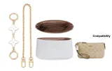 Nolita 19 Exclusive DuPont Paper Liner+White Four-Leaf Clover Round Buckle Extender Chain Gold-Tone