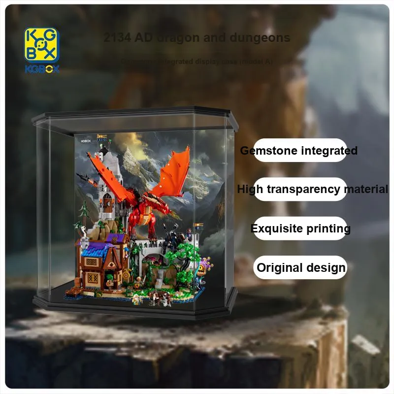 KGBOX Dungeons & Dragons Red Dragon Legend Figure Acrylic Display Case Model Accessories-3