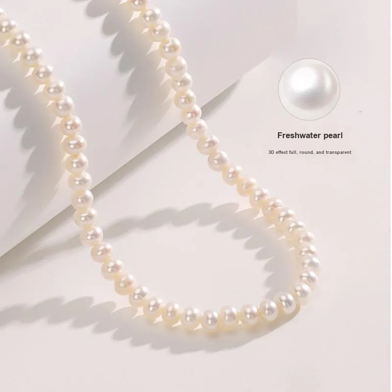 JINLIUFUJIXIANG Freshwater Pearl Necklaces Women's-5
