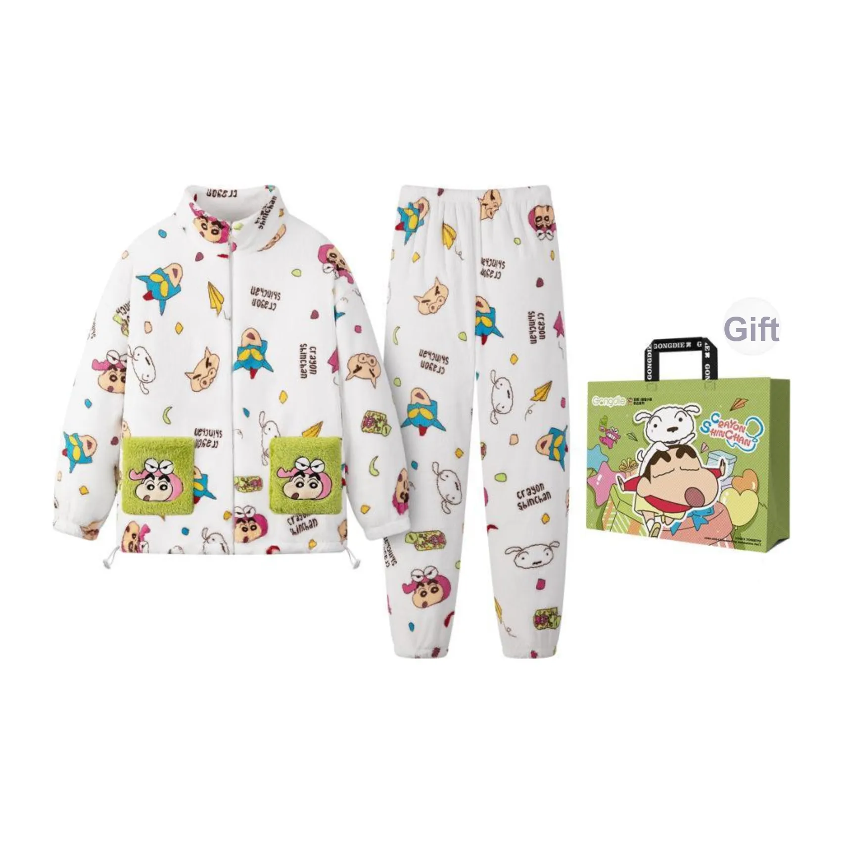 Gongdie x LABIXIAOXIN LIANMINGKUAN Pajama Set Unisex White