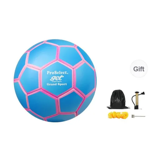 ProSelect Size 5 Soccer PVC Machine Stitched Soccer Ball Unisex Blue Pink